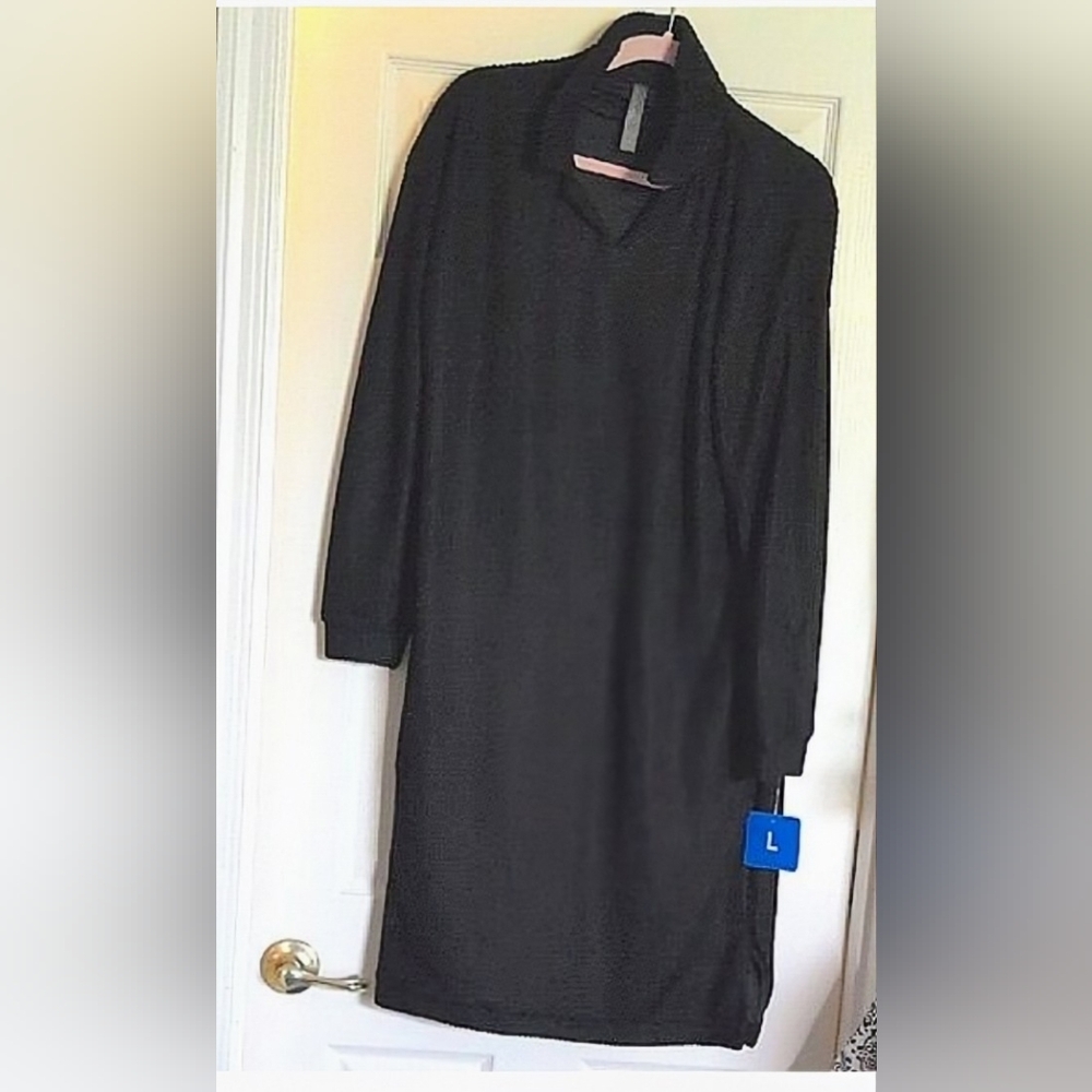 NWT⬇️Mondetta Classic Black Long Sleeve Sweater Dress, Size Large